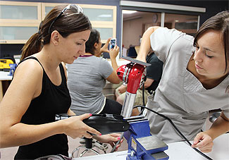 Third-year students Amber Thill and Brittney Burtnett