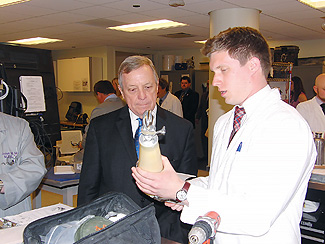 Drew Nutter and Senator Dick Durbin