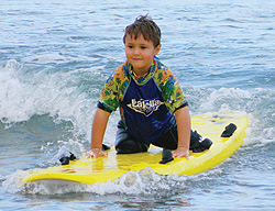 kid on surf board