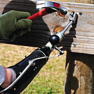 A TAD specialty device is used to hold a nail